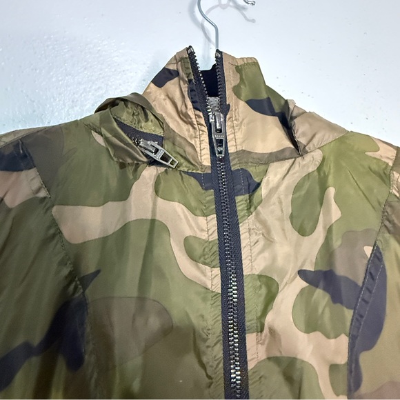BLANKNYC Camo Windbreaker Anorak Jacket with Orange Lining. Sz L - Picture 5 of 8